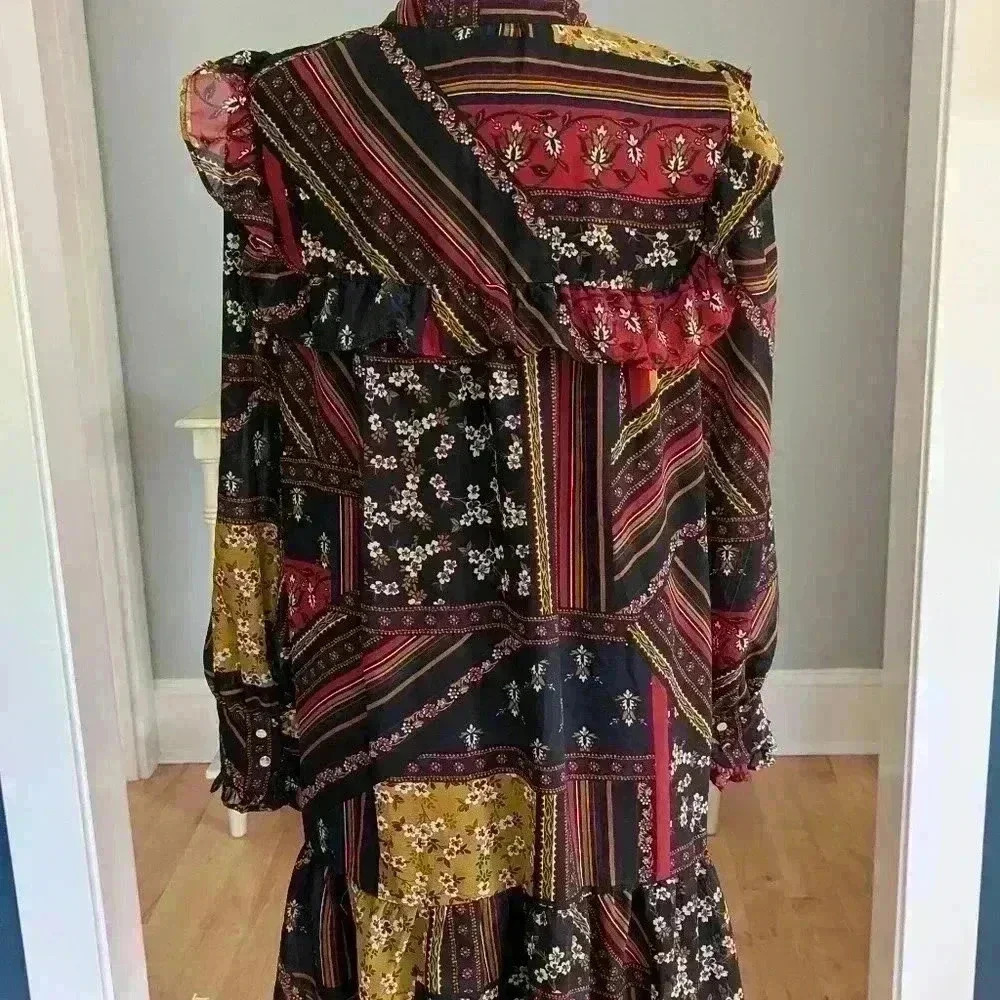 Julia Jordan Chiffon Tunic Dress Size 10 - Picture 3 of 9